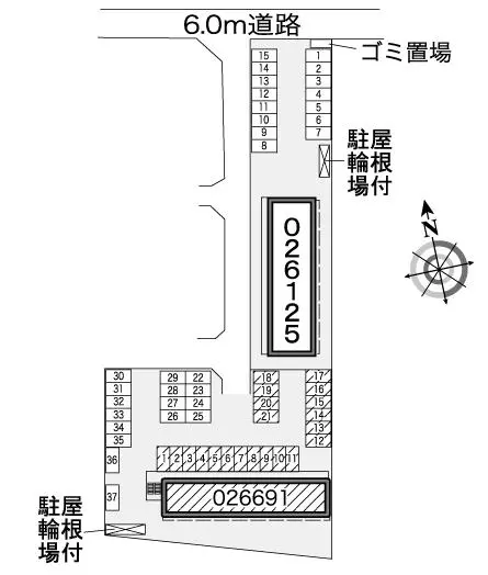 ★手数料０円★宇都宮市兵庫塚１丁目　月極駐車場（LP）